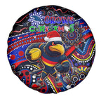 Merry Christmas AFL Adelaide Crows Spare Tire Cover Aboriginal Santa Football Mascot