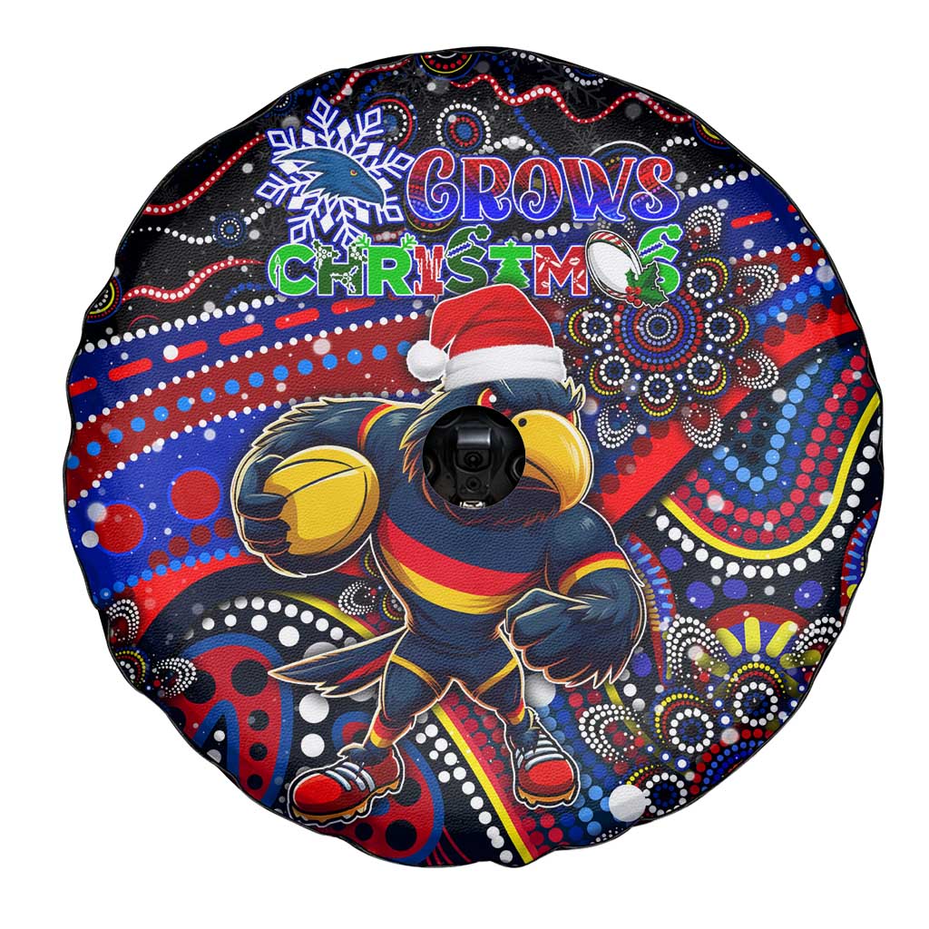 Merry Christmas AFL Adelaide Crows Spare Tire Cover Aboriginal Santa Football Mascot