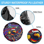 Merry Christmas AFL Adelaide Crows Spare Tire Cover Aboriginal Santa Football Mascot