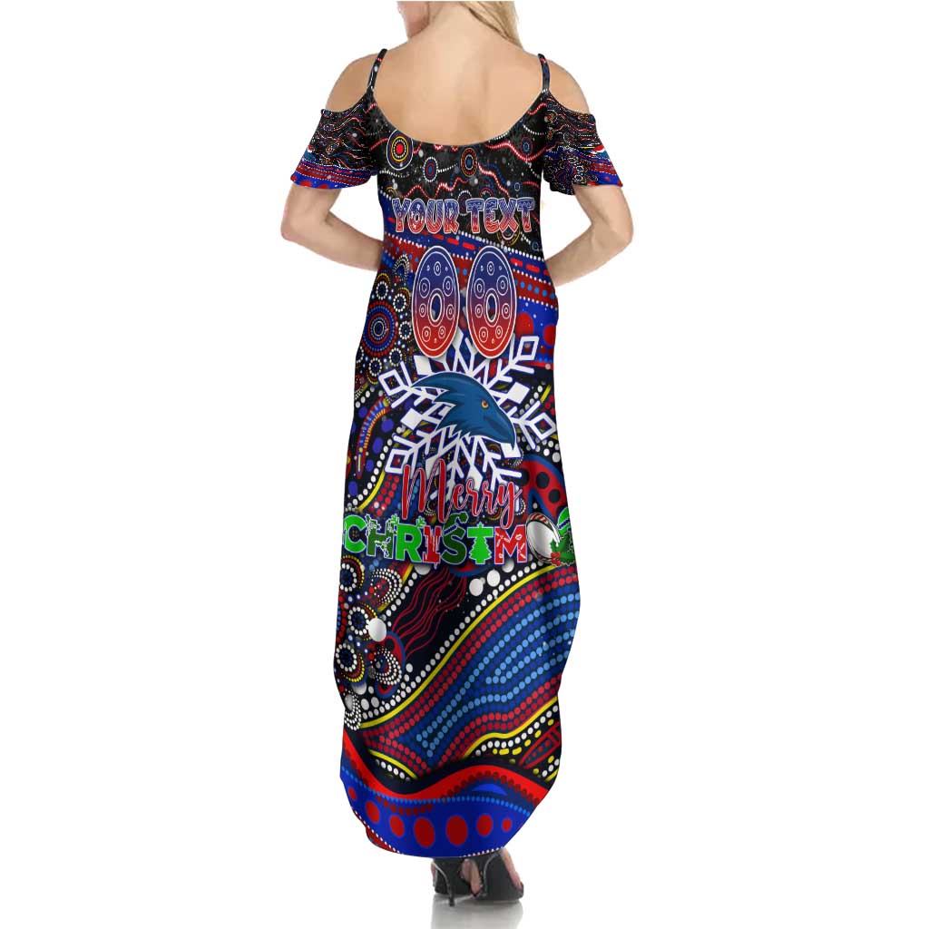 Merry Christmas AFL Adelaide Crows Summer Maxi Dress Aboriginal Santa Football Mascot