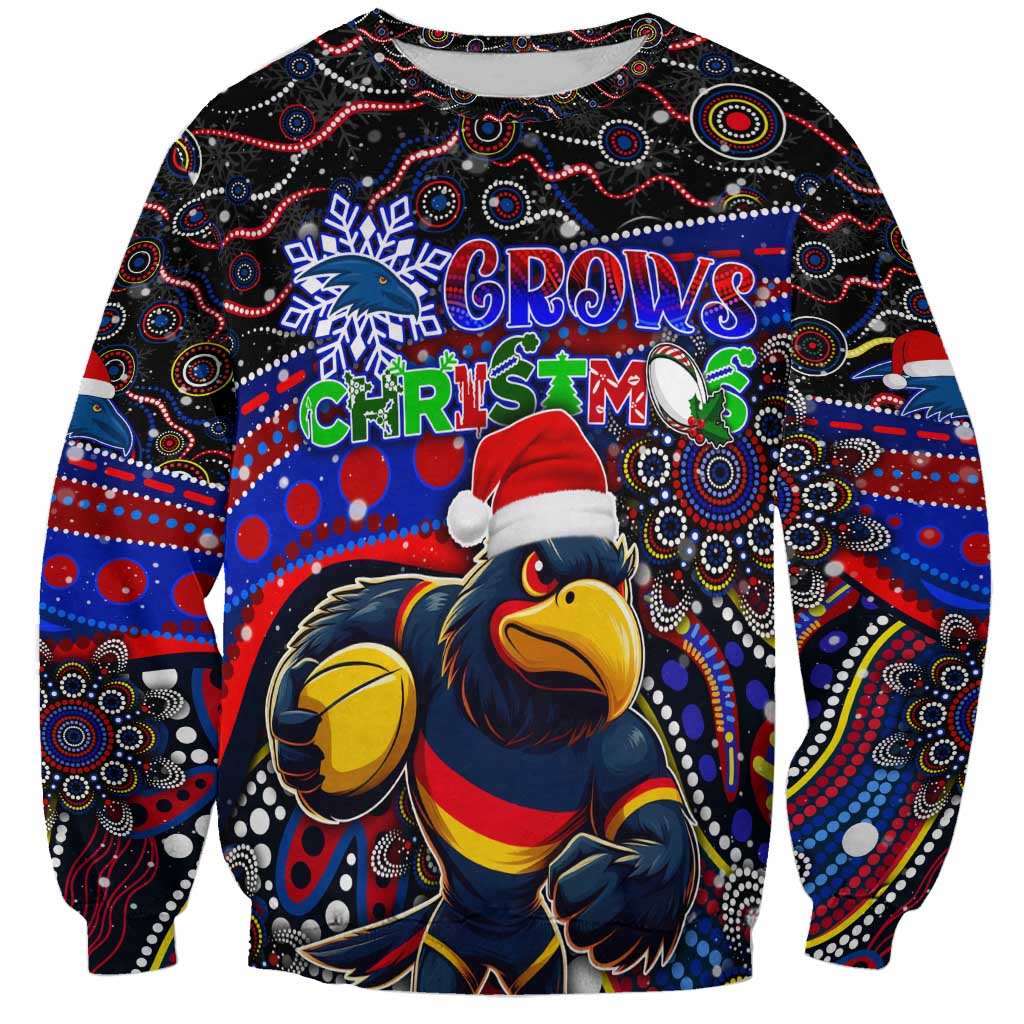 Merry Christmas AFL Adelaide Crows Sweatshirt Aboriginal Santa Football Mascot