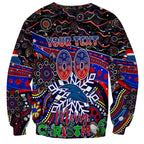 Merry Christmas AFL Adelaide Crows Sweatshirt Aboriginal Santa Football Mascot
