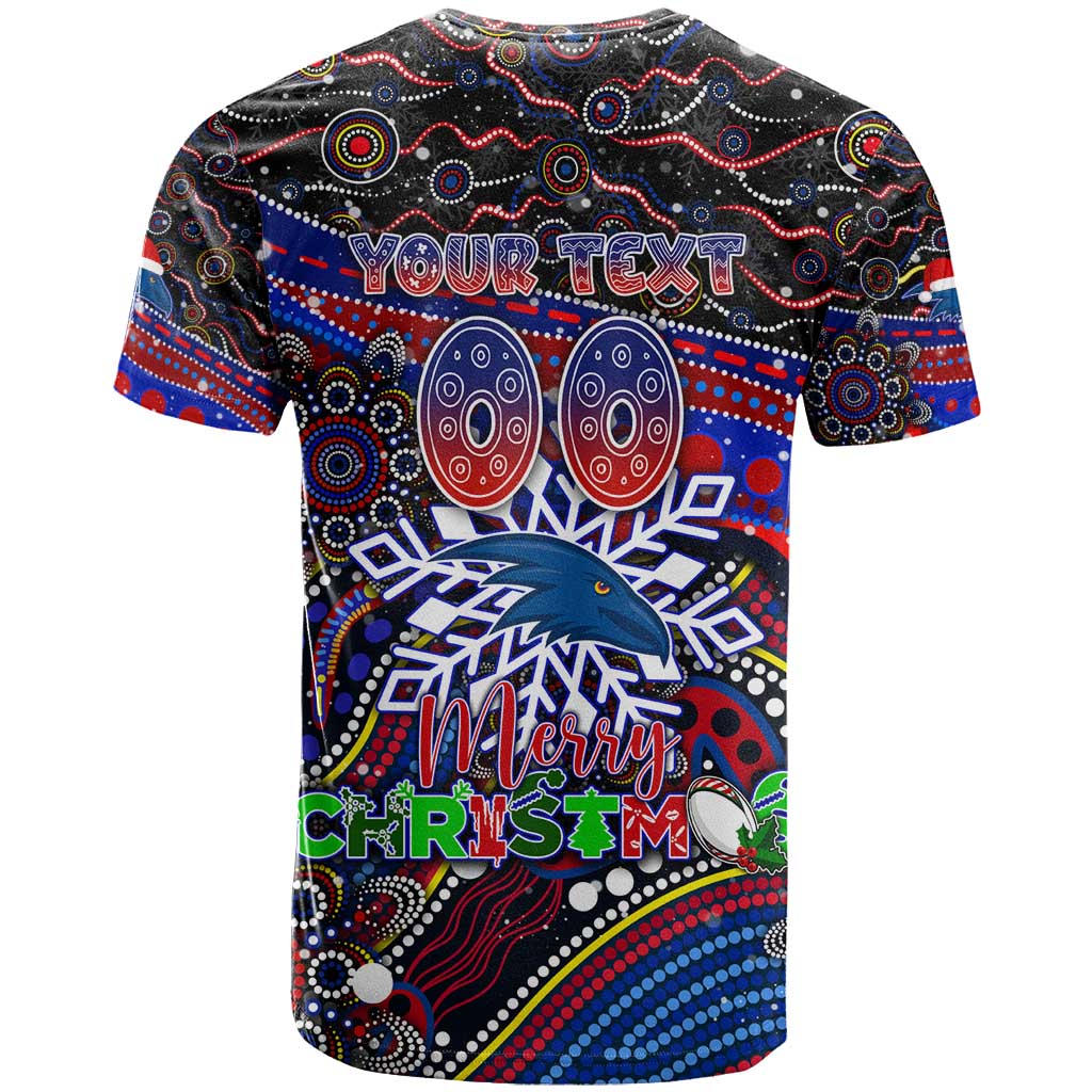 Merry Christmas AFL Adelaide Crows T Shirt Aboriginal Santa Football Mascot