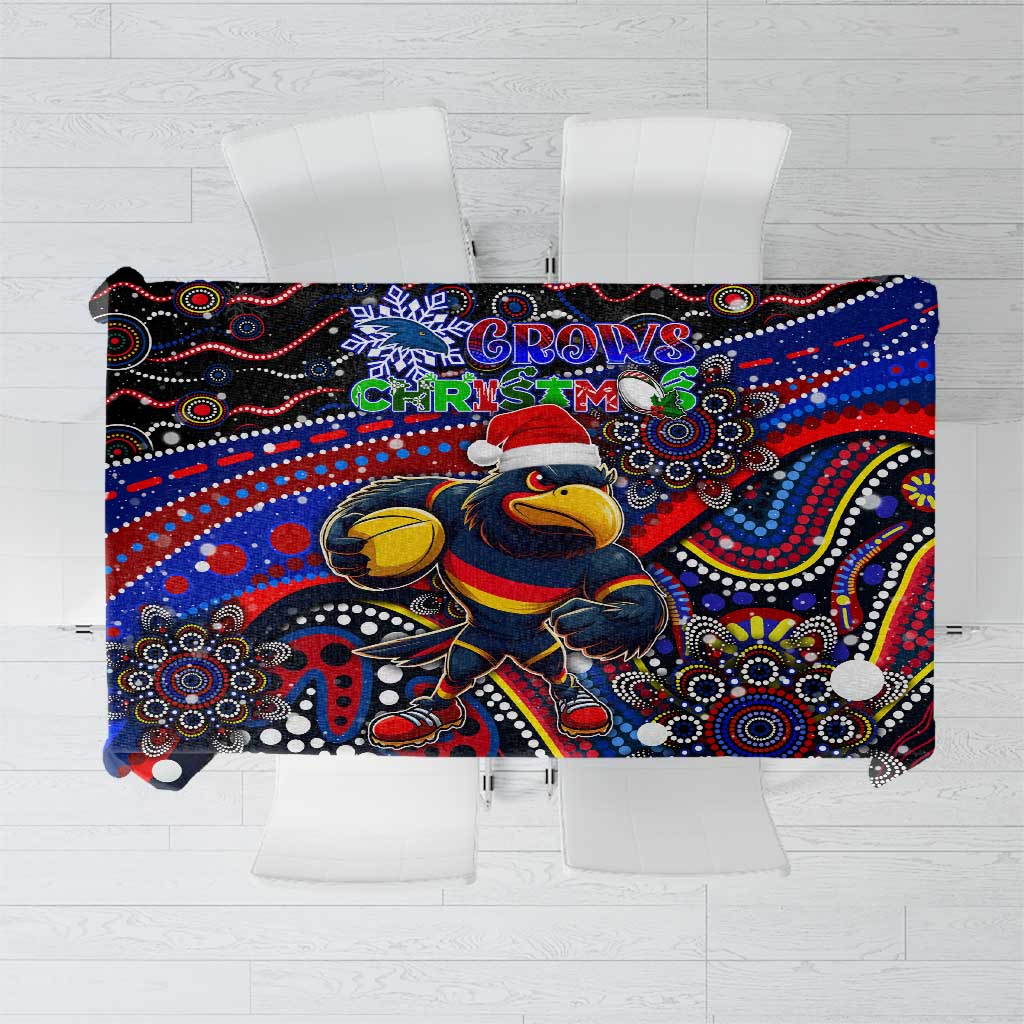 Merry Christmas AFL Adelaide Crows Tablecloth Aboriginal Santa Football Mascot