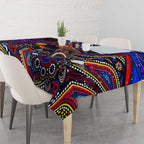 Merry Christmas AFL Adelaide Crows Tablecloth Aboriginal Santa Football Mascot