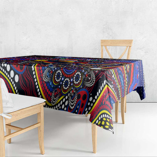 Merry Christmas AFL Adelaide Crows Tablecloth Aboriginal Santa Football Mascot