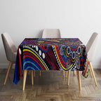 Merry Christmas AFL Adelaide Crows Tablecloth Aboriginal Santa Football Mascot