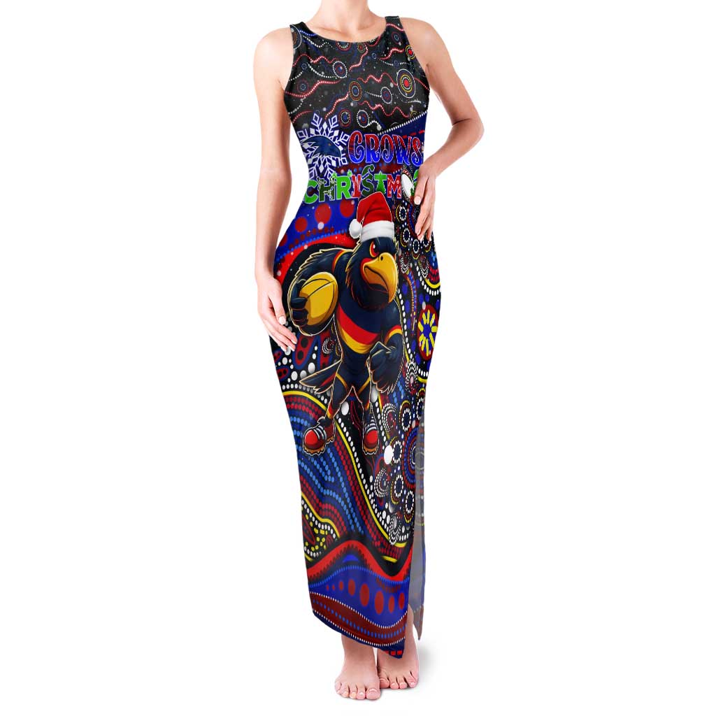 Merry Christmas AFL Adelaide Crows Tank Maxi Dress Aboriginal Santa Football Mascot