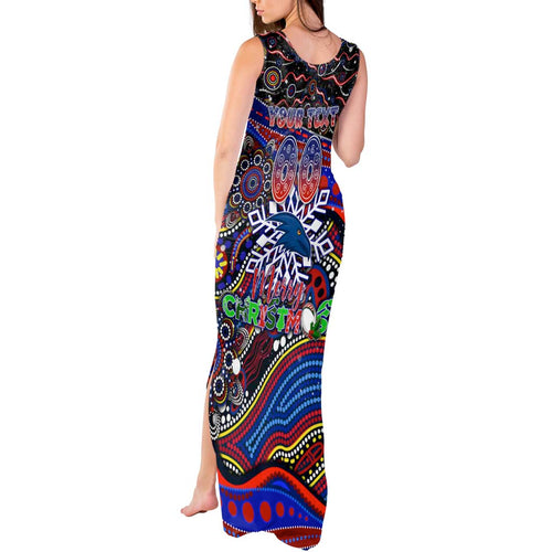 Merry Christmas AFL Adelaide Crows Tank Maxi Dress Aboriginal Santa Football Mascot