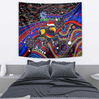 Merry Christmas AFL Adelaide Crows Tapestry Aboriginal Santa Football Mascot