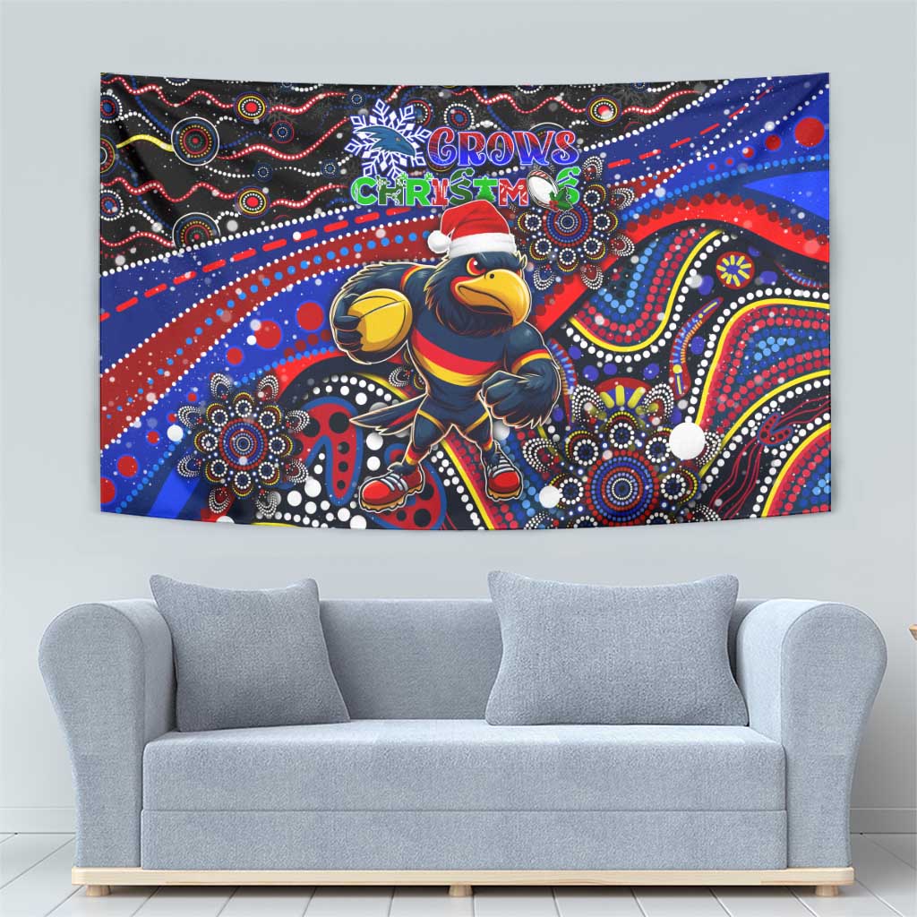 Merry Christmas AFL Adelaide Crows Tapestry Aboriginal Santa Football Mascot