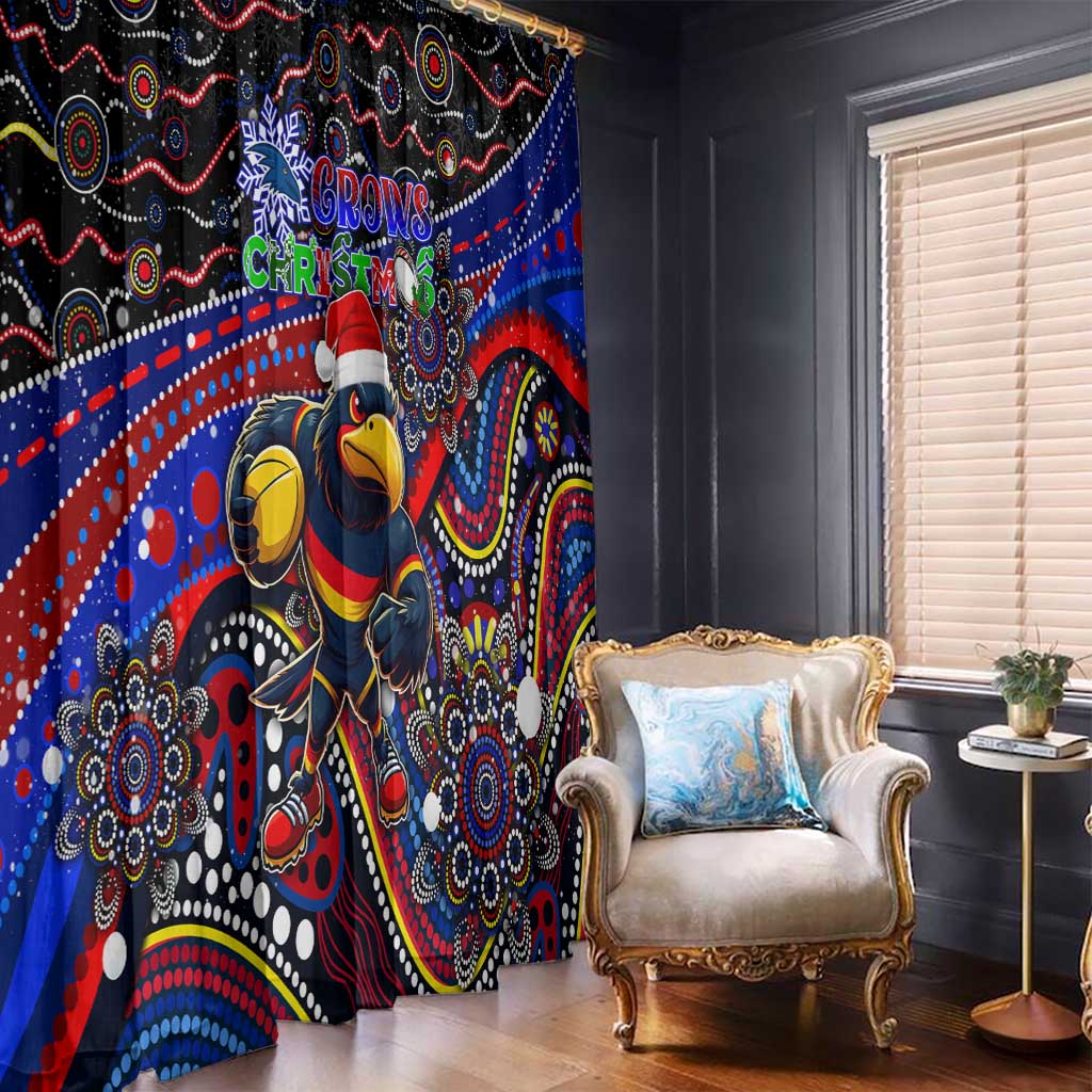 Merry Christmas AFL Adelaide Crows Window Curtain Aboriginal Santa Football Mascot