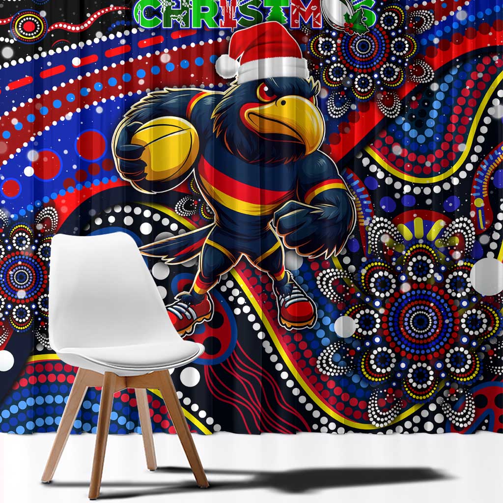 Merry Christmas AFL Adelaide Crows Window Curtain Aboriginal Santa Football Mascot