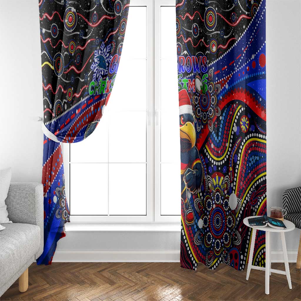 Merry Christmas AFL Adelaide Crows Window Curtain Aboriginal Santa Football Mascot