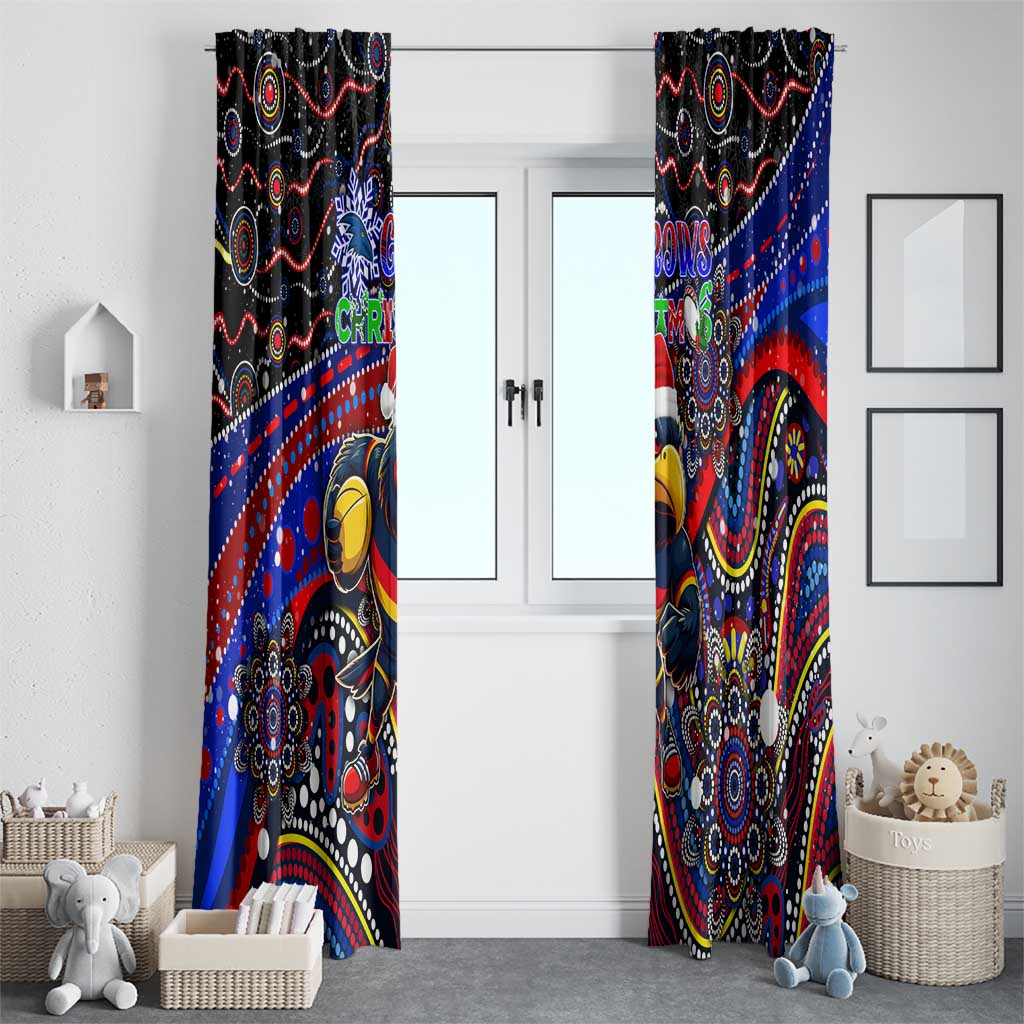 Merry Christmas AFL Adelaide Crows Window Curtain Aboriginal Santa Football Mascot