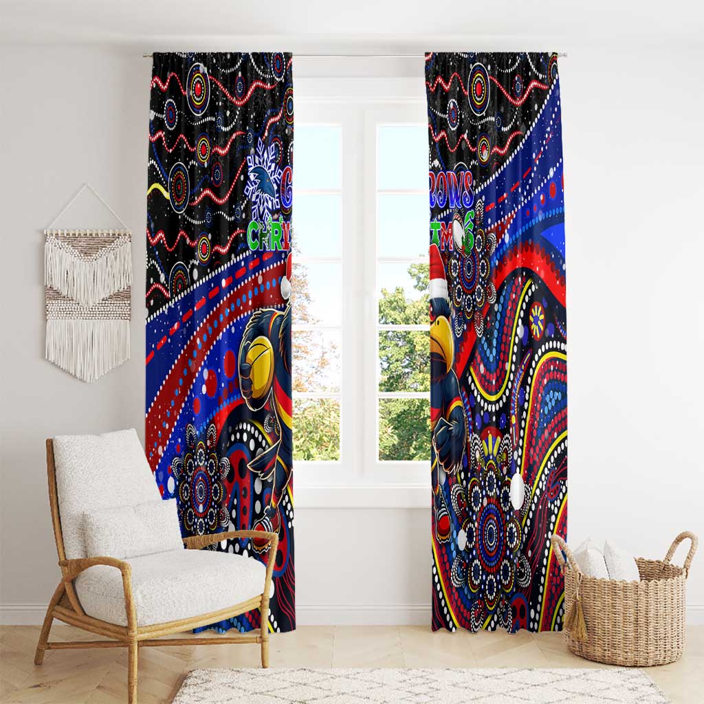 Merry Christmas AFL Adelaide Crows Window Curtain Aboriginal Santa Football Mascot