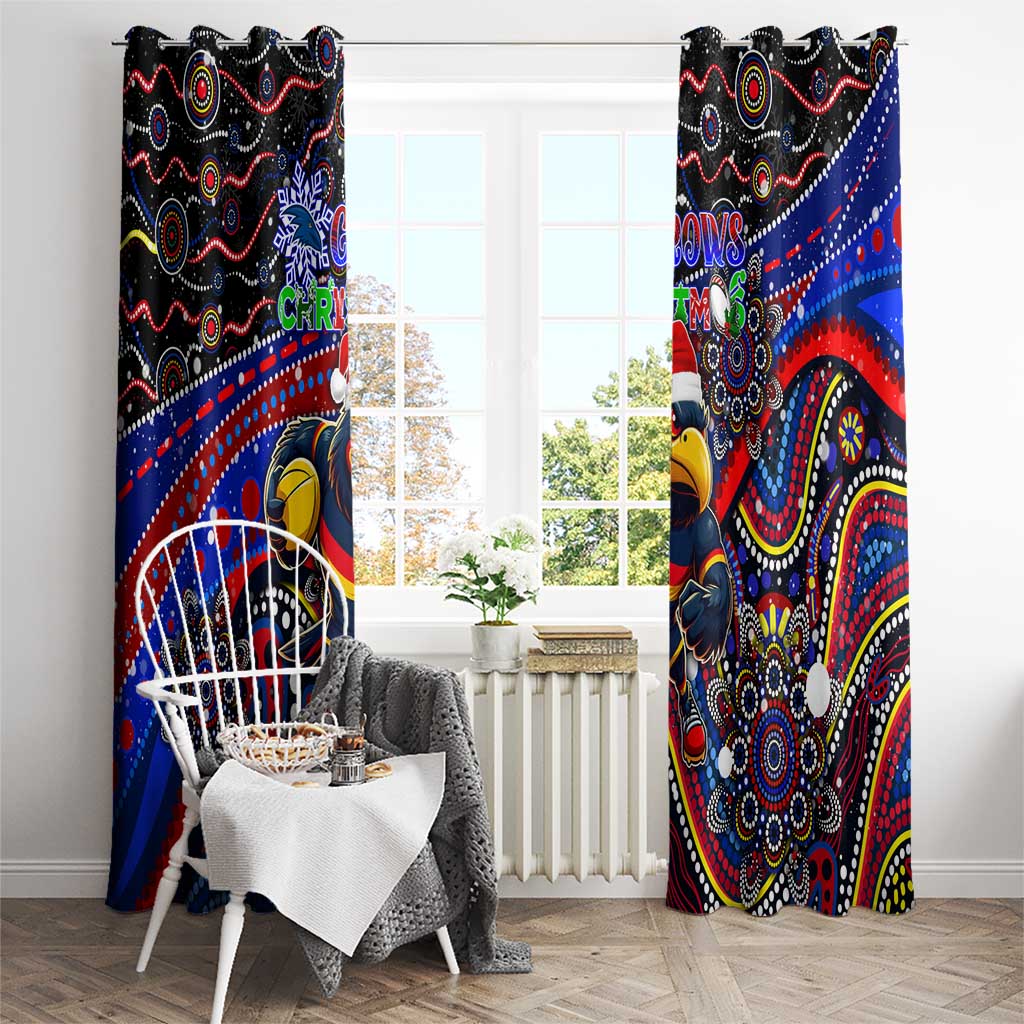 Merry Christmas AFL Adelaide Crows Window Curtain Aboriginal Santa Football Mascot