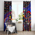 Merry Christmas AFL Adelaide Crows Window Curtain Aboriginal Santa Football Mascot