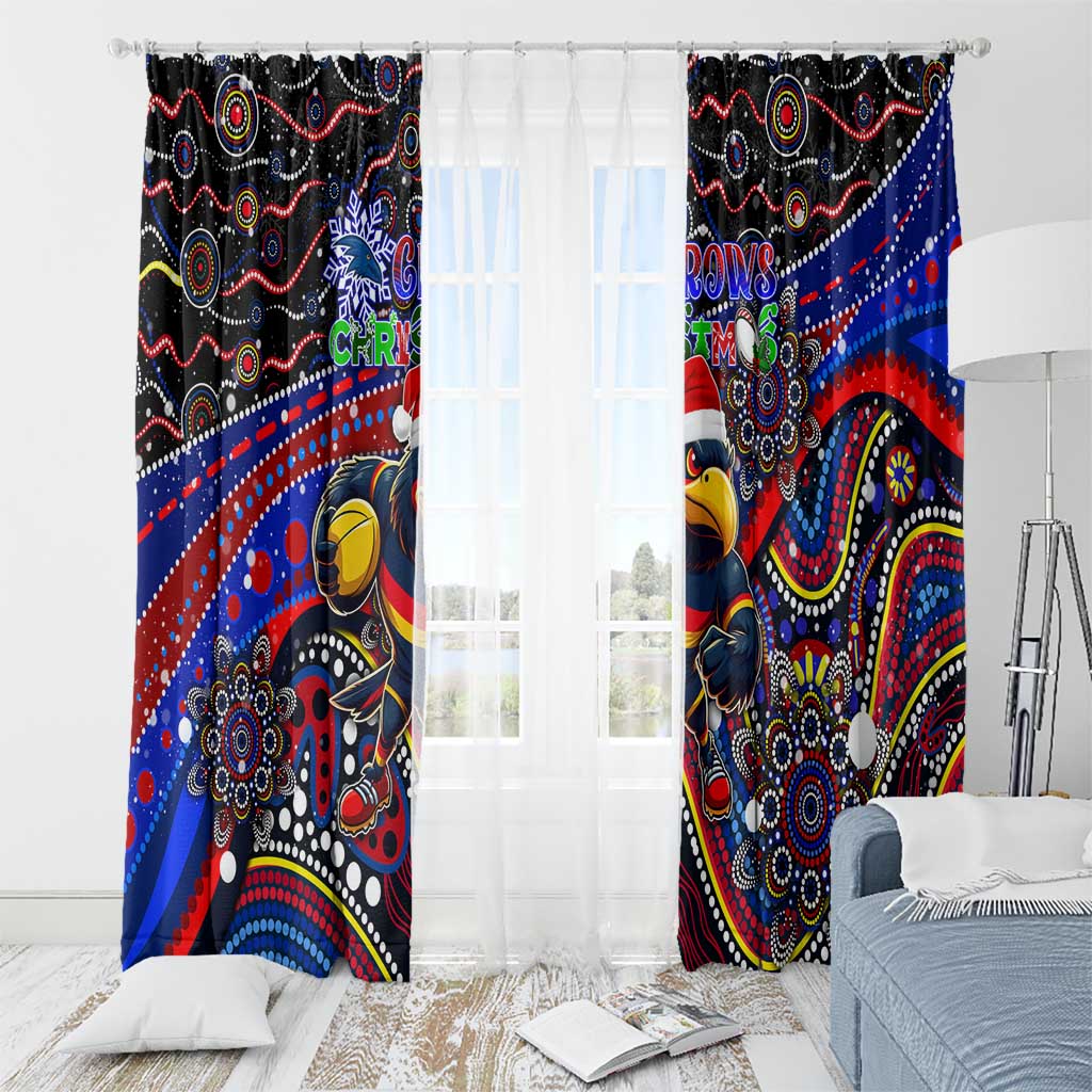 Merry Christmas AFL Adelaide Crows Window Curtain Aboriginal Santa Football Mascot