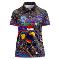 Merry Christmas AFL Adelaide Crows Women Polo Shirt Aboriginal Santa Football Mascot