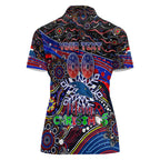 Merry Christmas AFL Adelaide Crows Women Polo Shirt Aboriginal Santa Football Mascot