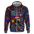Merry Christmas AFL Adelaide Crows Zip Hoodie Aboriginal Santa Football Mascot