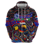 Merry Christmas AFL Adelaide Crows Zip Hoodie Aboriginal Santa Football Mascot