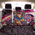Merry Christmas AFL Brisbane Lions Back Car Seat Cover Aboriginal Santa Football Mascot