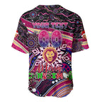 Merry Christmas AFL Brisbane Lions Baseball Jersey Aboriginal Santa Football Mascot
