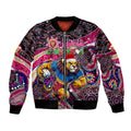 Merry Christmas AFL Brisbane Lions Bomber Jacket Aboriginal Santa Football Mascot