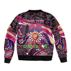 Merry Christmas AFL Brisbane Lions Bomber Jacket Aboriginal Santa Football Mascot