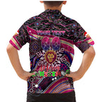 Merry Christmas AFL Brisbane Lions Family Matching Mermaid Dress and Hawaiian Shirt Aboriginal Santa Football Mascot