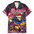 Merry Christmas AFL Brisbane Lions Family Matching Mermaid Dress and Hawaiian Shirt Aboriginal Santa Football Mascot