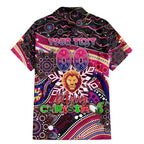 Merry Christmas AFL Brisbane Lions Family Matching Mermaid Dress and Hawaiian Shirt Aboriginal Santa Football Mascot