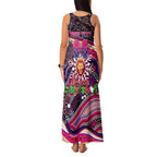 Merry Christmas AFL Brisbane Lions Family Matching Tank Maxi Dress and Hawaiian Shirt Aboriginal Santa Football Mascot