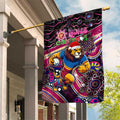 Merry Christmas AFL Brisbane Lions Garden Flag Aboriginal Santa Football Mascot