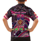 Merry Christmas AFL Brisbane Lions Hawaiian Shirt Aboriginal Santa Football Mascot