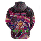 Merry Christmas AFL Brisbane Lions Hoodie Aboriginal Santa Football Mascot