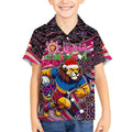 Merry Christmas AFL Brisbane Lions Kid Hawaiian Shirt Aboriginal Santa Football Mascot