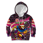 Merry Christmas AFL Brisbane Lions Kid Hoodie Aboriginal Santa Football Mascot