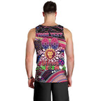 Merry Christmas AFL Brisbane Lions Men Tank Top Aboriginal Santa Football Mascot