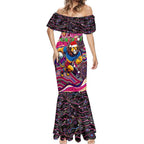 Merry Christmas AFL Brisbane Lions Mermaid Dress Aboriginal Santa Football Mascot