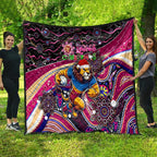 Merry Christmas AFL Brisbane Lions Quilt Aboriginal Santa Football Mascot