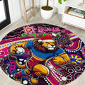 Merry Christmas AFL Brisbane Lions Round Carpet Aboriginal Santa Football Mascot