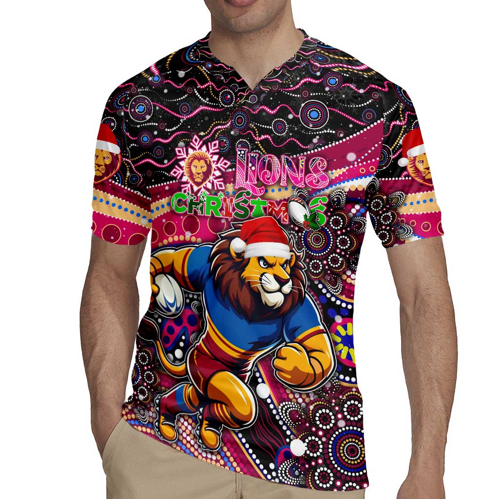 Merry Christmas AFL Brisbane Lions Rugby Jersey Aboriginal Santa Football Mascot