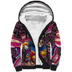 Merry Christmas AFL Brisbane Lions Sherpa Hoodie Aboriginal Santa Football Mascot