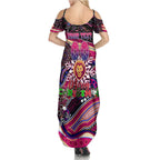 Merry Christmas AFL Brisbane Lions Summer Maxi Dress Aboriginal Santa Football Mascot