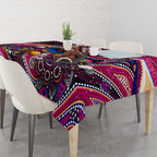 Merry Christmas AFL Brisbane Lions Tablecloth Aboriginal Santa Football Mascot