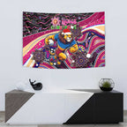 Merry Christmas AFL Brisbane Lions Tapestry Aboriginal Santa Football Mascot