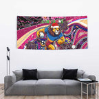 Merry Christmas AFL Brisbane Lions Tapestry Aboriginal Santa Football Mascot